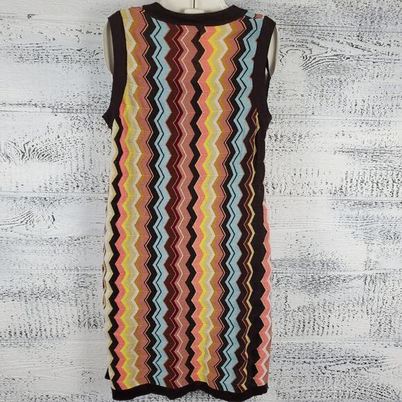 Missoni for Target Collection Brown Chevron Striped Mini Dress Size Medium New - Picture 8 of 10